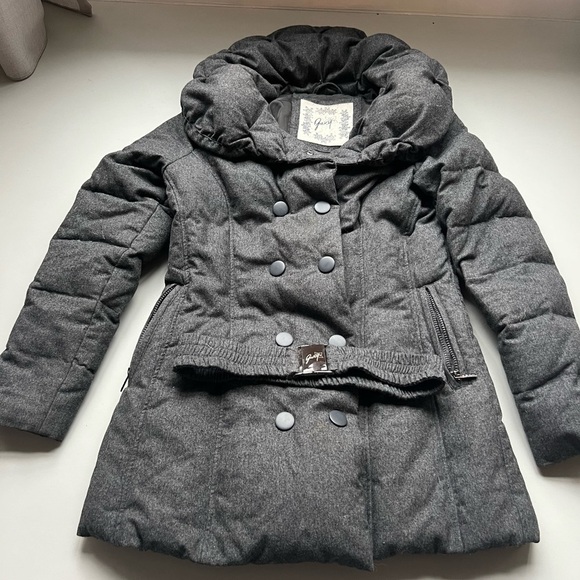 Extremely warm! Stylish grey puffer coat - Picture 3 of 9